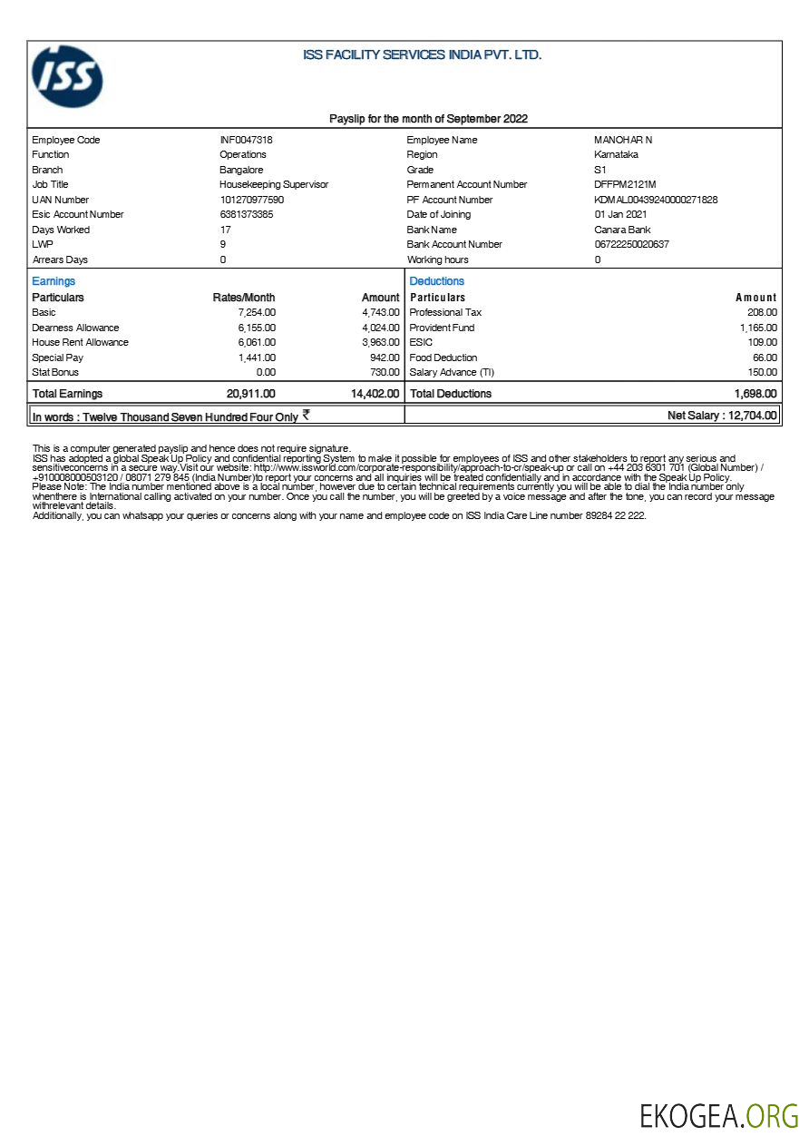 Modèle de fiche de paie des services des installations ISS en Inde aux formats Word et PDF.pdf, 1